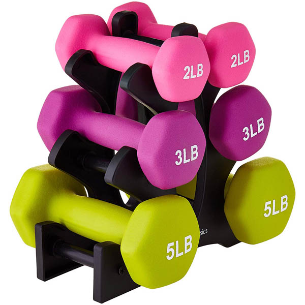 ABO Gear Neoprene Dumbbell Pairs and Sets with Stands